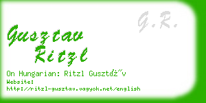 gusztav ritzl business card